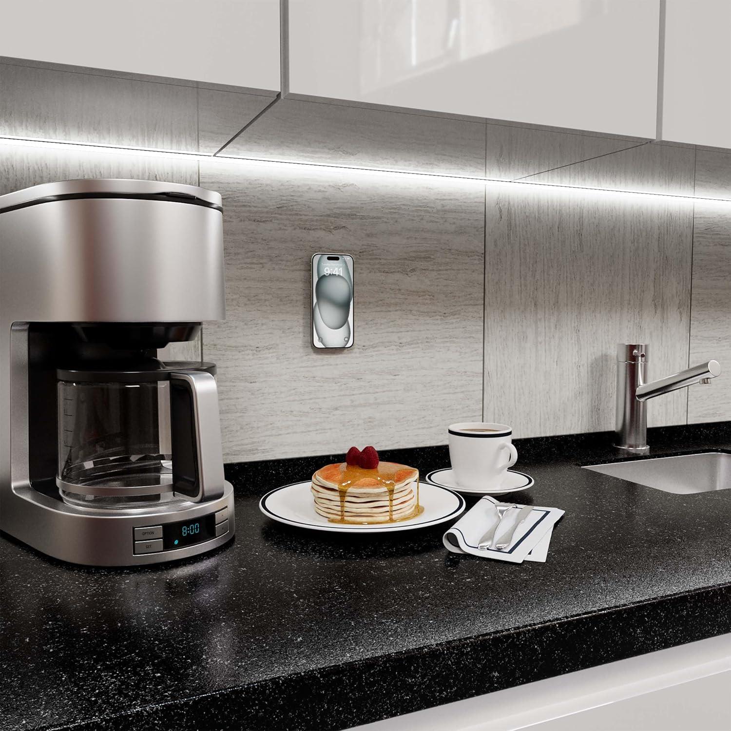 imageCasely Grippy Silicone Suction Phone Mount Compatible with MagSafe Pink