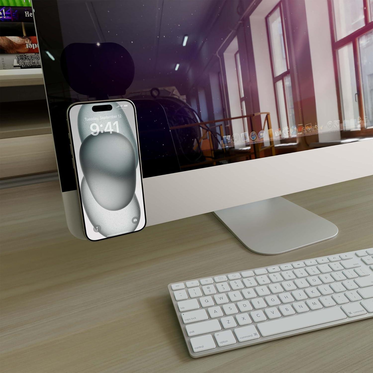 imageCasely Grippy Silicone Suction Phone Mount Compatible with MagSafe Pink