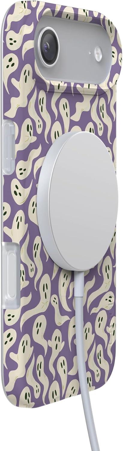 imageCasely iPhone 17 Air Case Coastal Checkers Pura Vida Compatible with MagSafe Classic Ultra Slim DesignAll Bood Up Purple Ghost