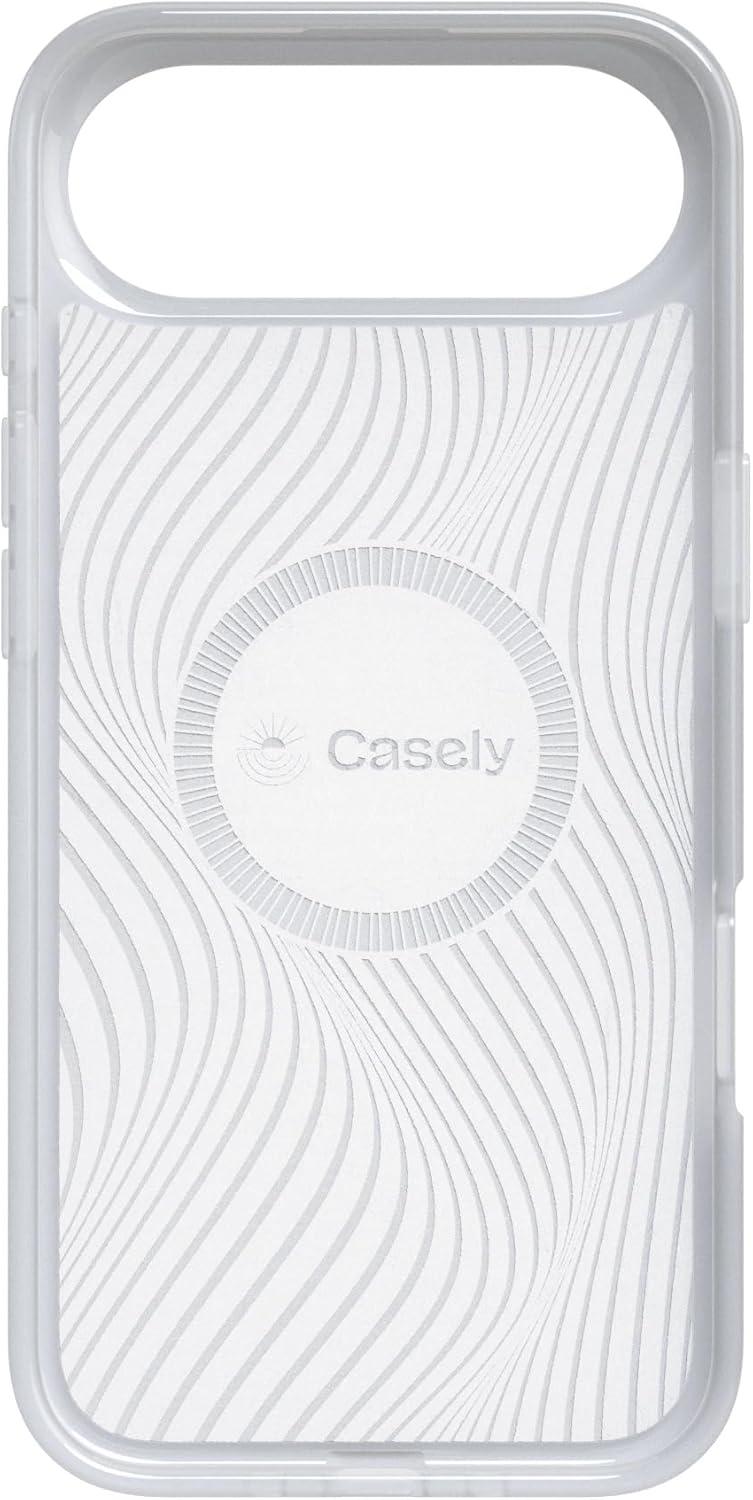 imageCasely iPhone 17 Air Case Coastal Checkers Pura Vida Compatible with MagSafe Classic Ultra Slim DesignSage Tapestry Floral Vines