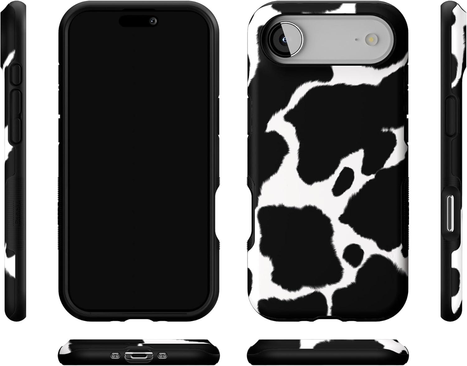 imageCasely iPhone 17 Air Case Taupe on Nude Compatible with MagSafe Bold Protective DesignCurrent MOOd Cow Print