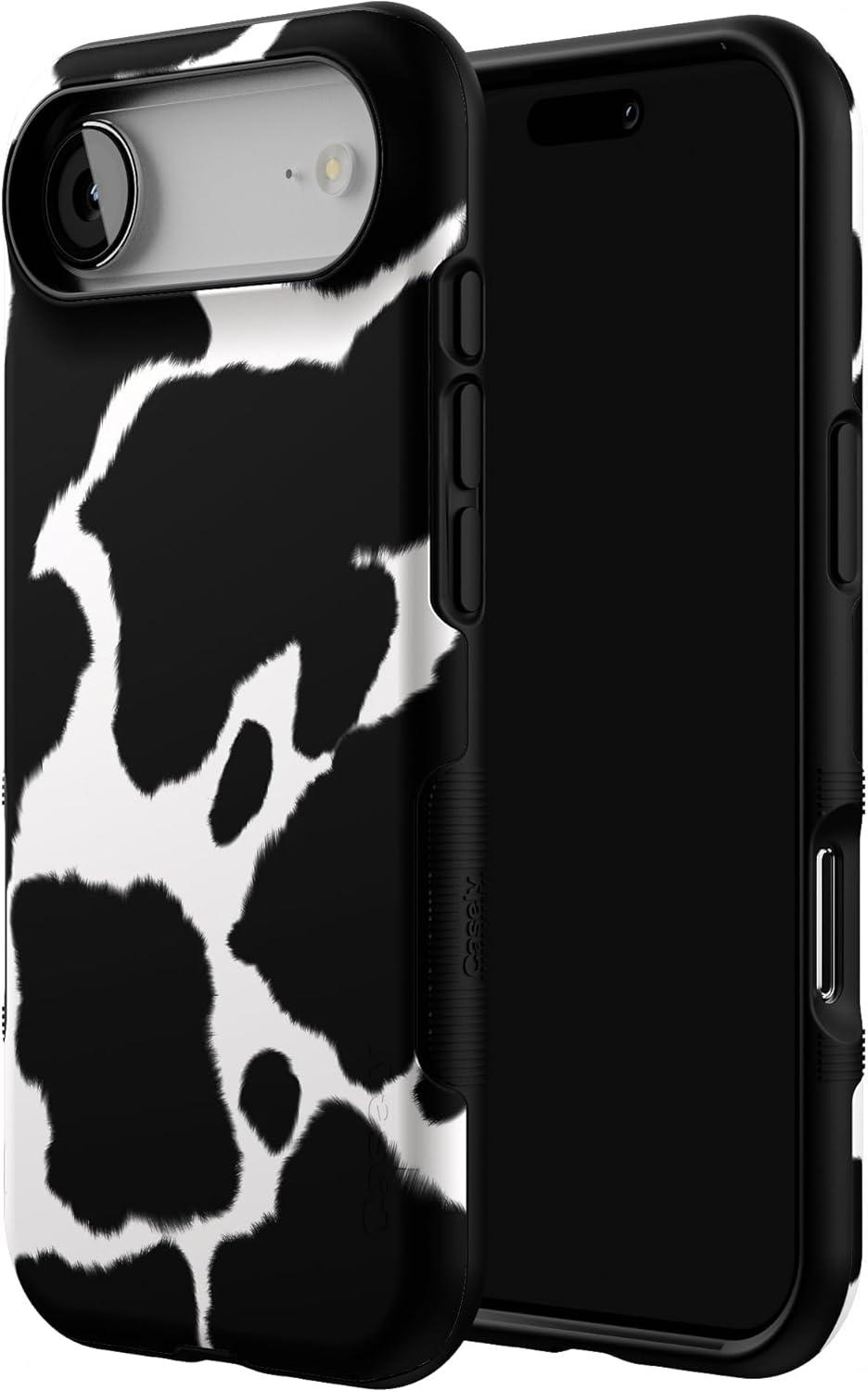 imageCasely iPhone 17 Air Case Taupe on Nude Compatible with MagSafe Bold Protective DesignCurrent MOOd Cow Print