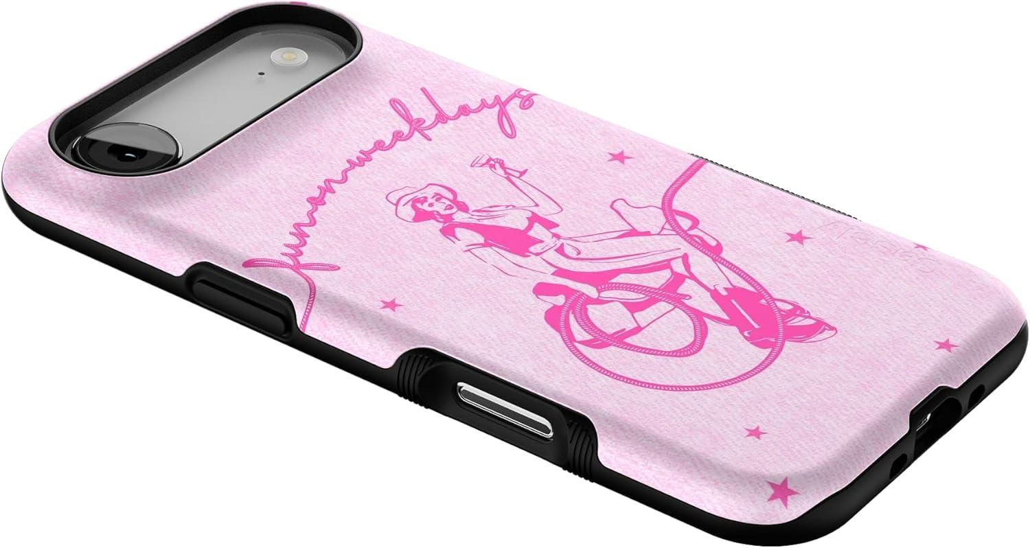 imageCasely iPhone 17 Air Case Taupe on Nude Compatible with MagSafe Bold Protective DesignDenim Cowgirl Fun on Weekdays