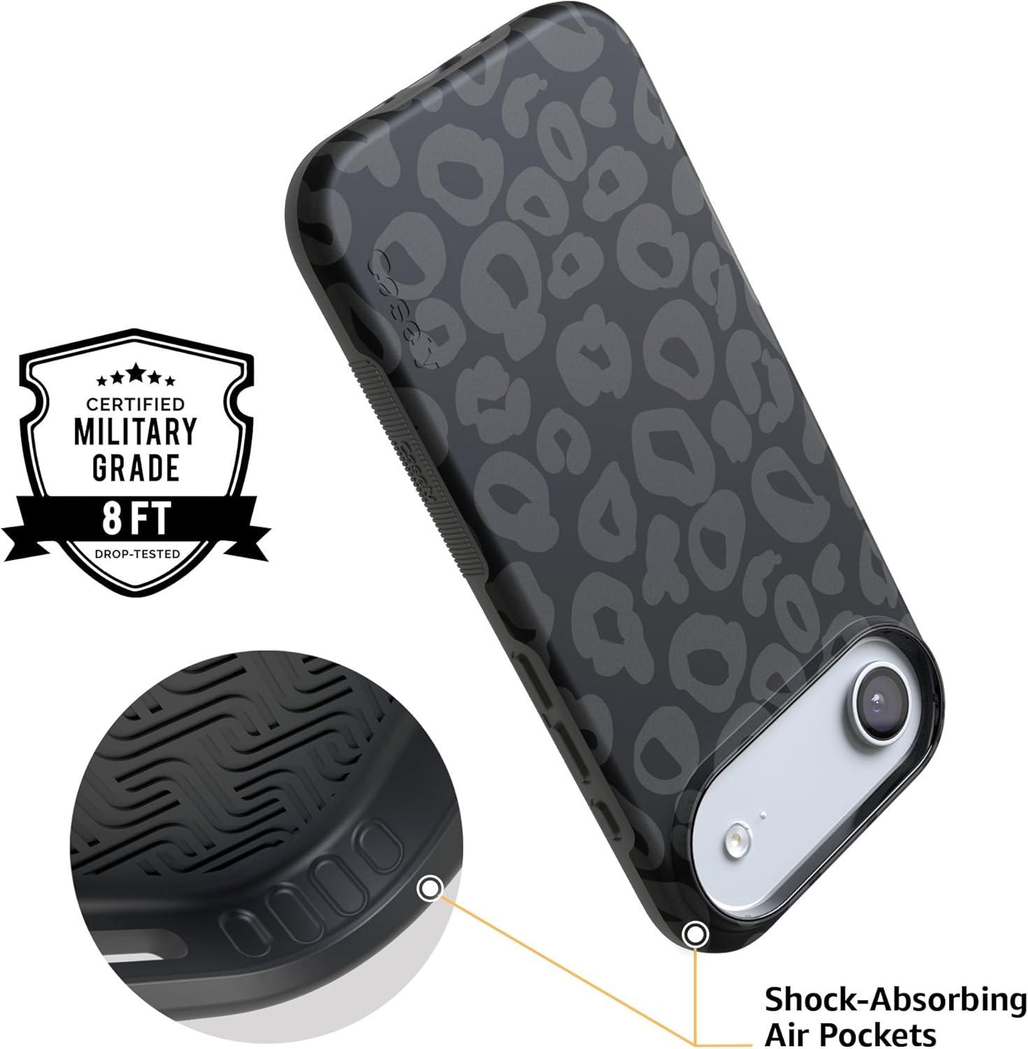 imageCasely iPhone 17 Air Case Taupe on Nude Compatible with MagSafe Bold Protective DesignInto the Wild Black Leopard