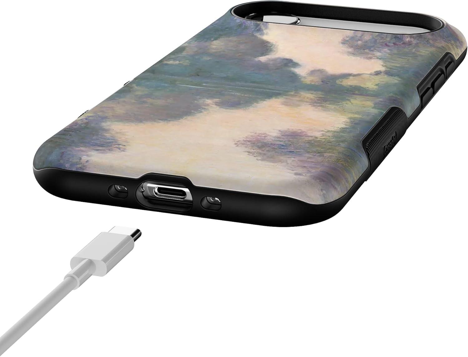 imageCasely iPhone 17 Air Case Taupe on Nude Compatible with MagSafe Bold Protective DesignMonets Morning The Met Museum