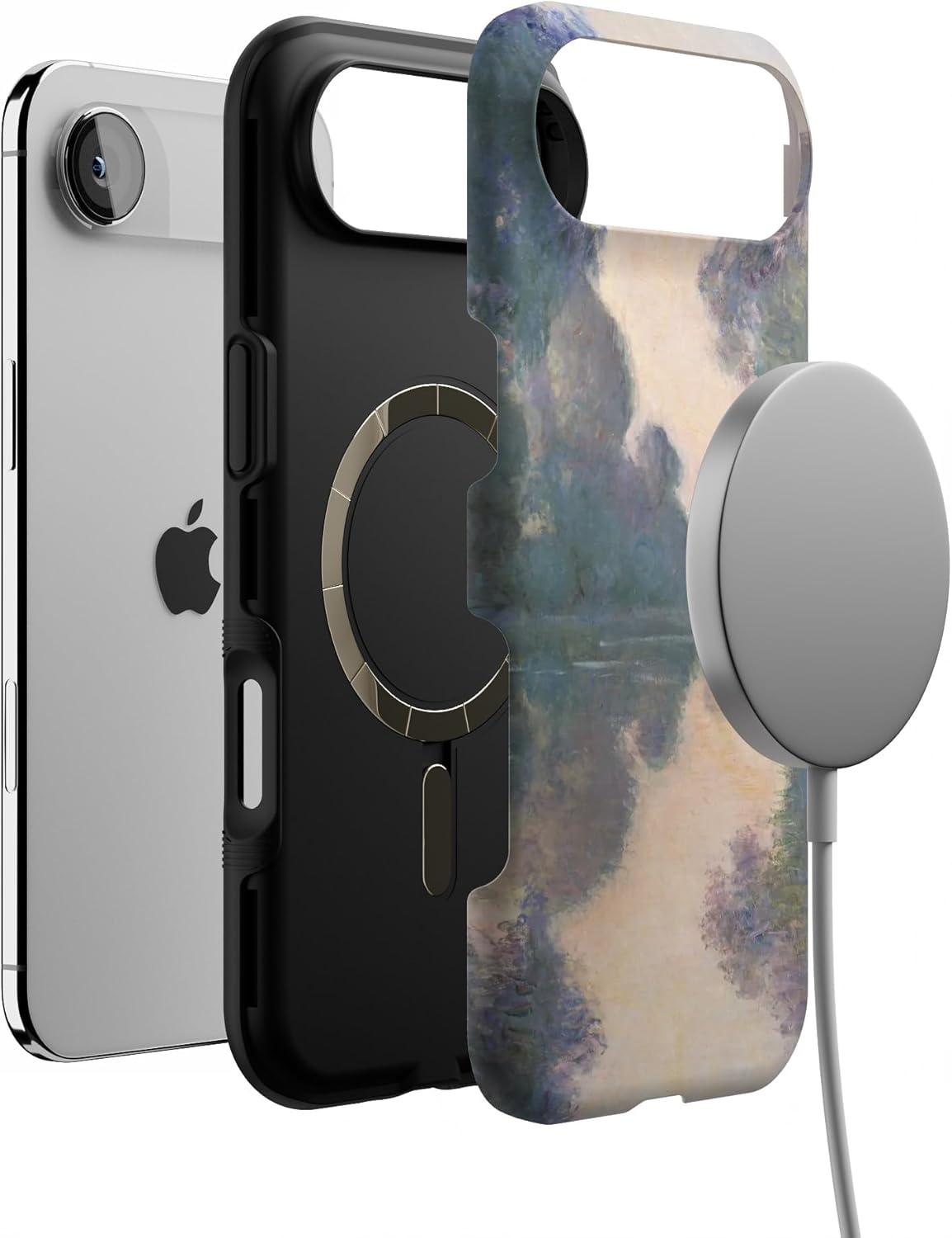 imageCasely iPhone 17 Air Case Taupe on Nude Compatible with MagSafe Bold Protective DesignMonets Morning The Met Museum