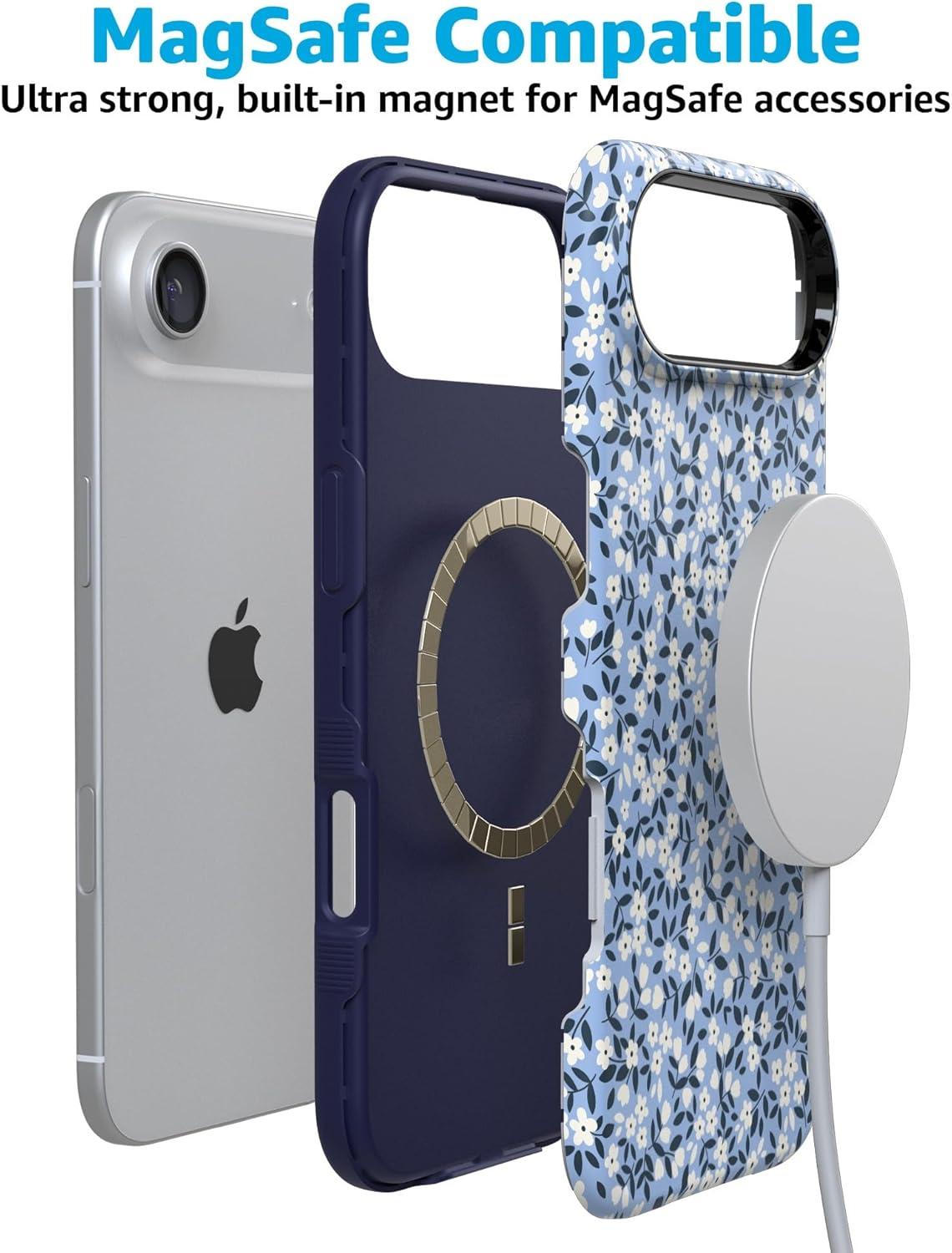 imageCasely iPhone 17 Air Case  Taupe on Nude  Compatible with MagSafe  Bold Protective DesignPicking Daisies  Cottagecore