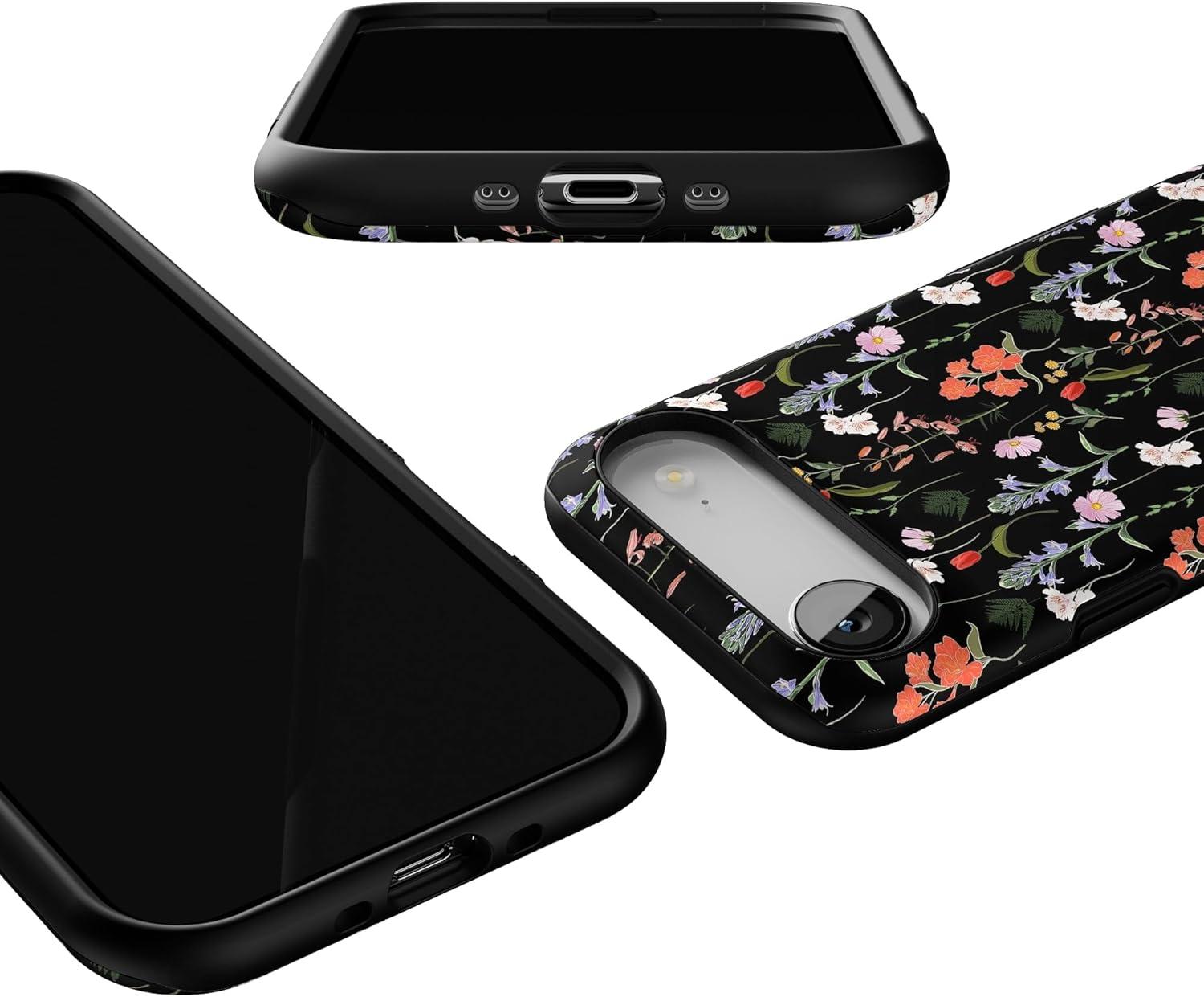 imageCasely iPhone 17 Air Case Taupe on Nude Compatible with MagSafe Bold Protective DesignSecret Garden Mixed Floral