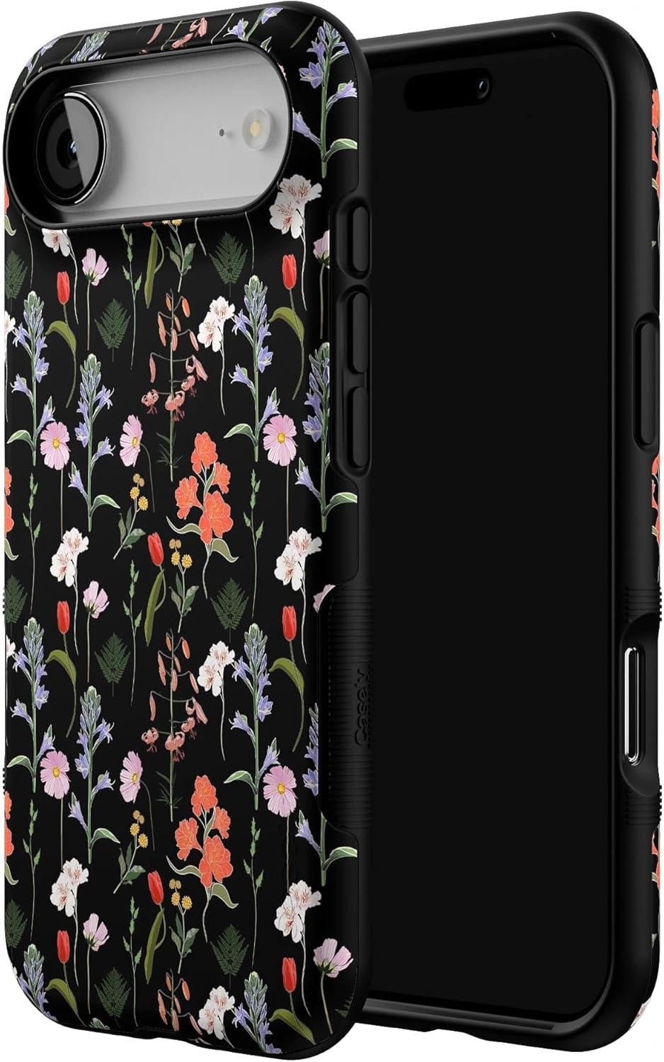 imageCasely iPhone 17 Air Case Taupe on Nude Compatible with MagSafe Bold Protective DesignSecret Garden Mixed Floral