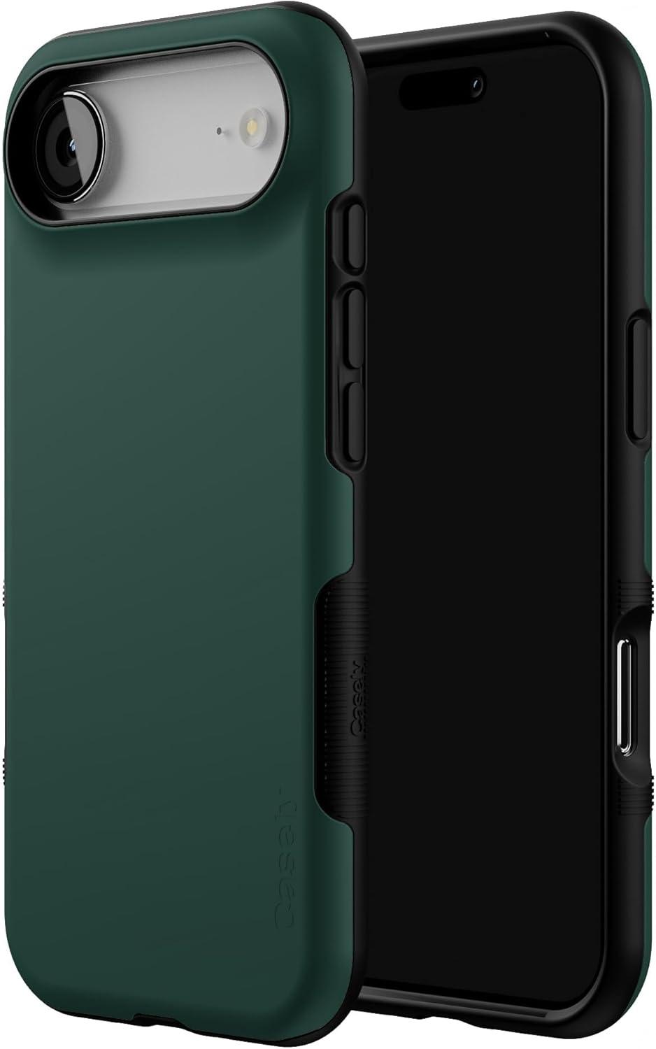 imageCasely iPhone 17 Air Case Taupe on Nude Compatible with MagSafe Bold Protective DesignThe Boyfriend Collection Forest Green