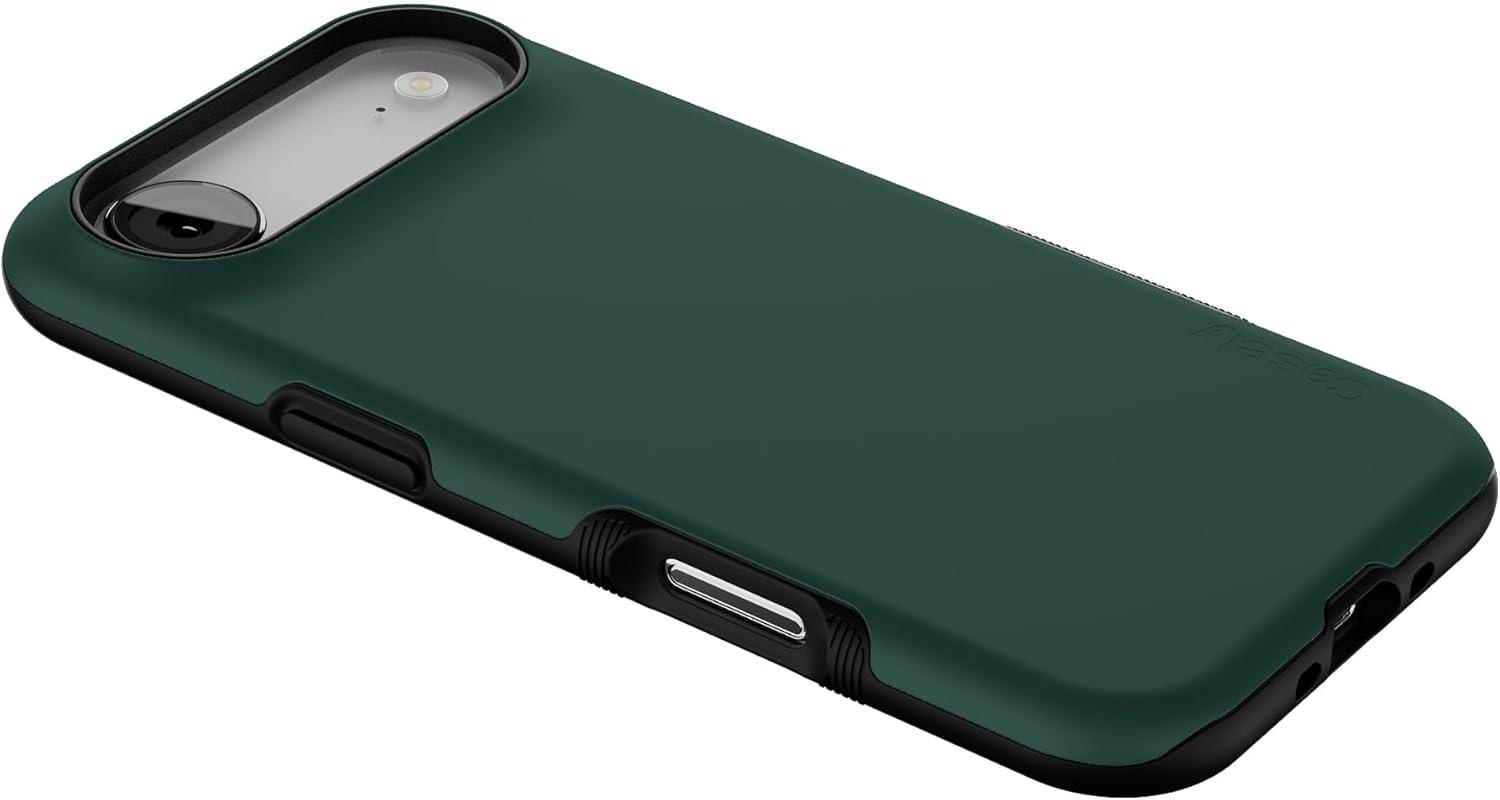 imageCasely iPhone 17 Air Case Taupe on Nude Compatible with MagSafe Bold Protective DesignThe Boyfriend Collection Forest Green