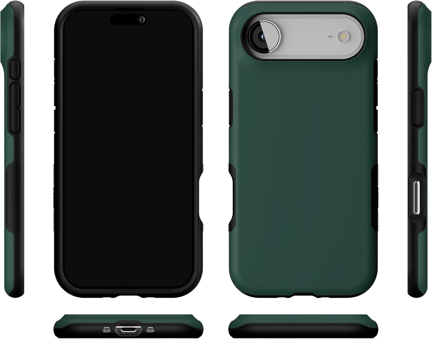 imageCasely iPhone 17 Air Case Taupe on Nude Compatible with MagSafe Bold Protective DesignThe Boyfriend Collection Forest Green