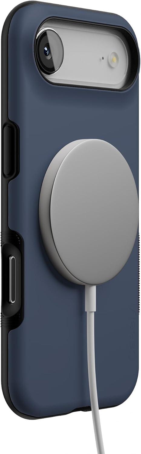 imageCasely iPhone 17 Air Case Taupe on Nude Compatible with MagSafe Bold Protective DesignThe Boyfriend Collection Slate Blue