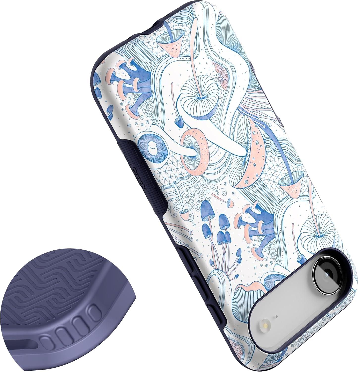 imageCasely iPhone 17 Air Case Taupe on Nude Compatible with MagSafe Bold Protective DesignThe Fun Guy Enchanted Forest Mushroom Floral