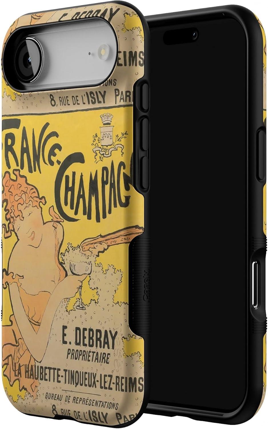 imageCasely iPhone 17 Air Case Taupe on Nude Compatible with MagSafe Bold Protective DesignVan Gogh French Bubbly