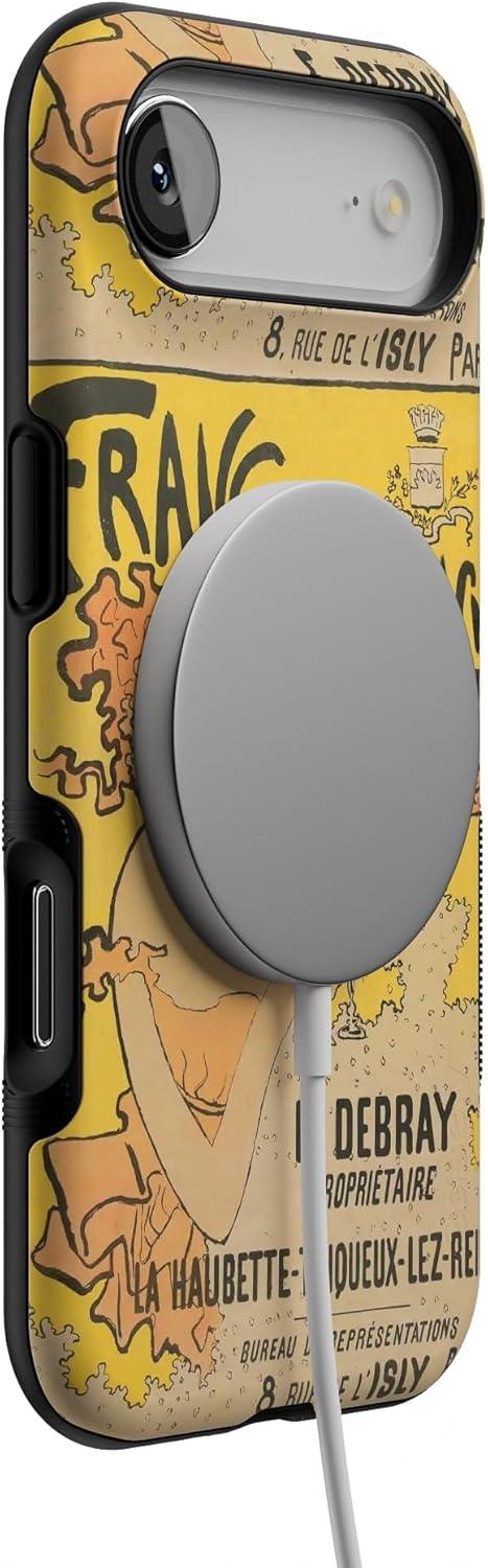 imageCasely iPhone 17 Air Case Taupe on Nude Compatible with MagSafe Bold Protective DesignVan Gogh French Bubbly