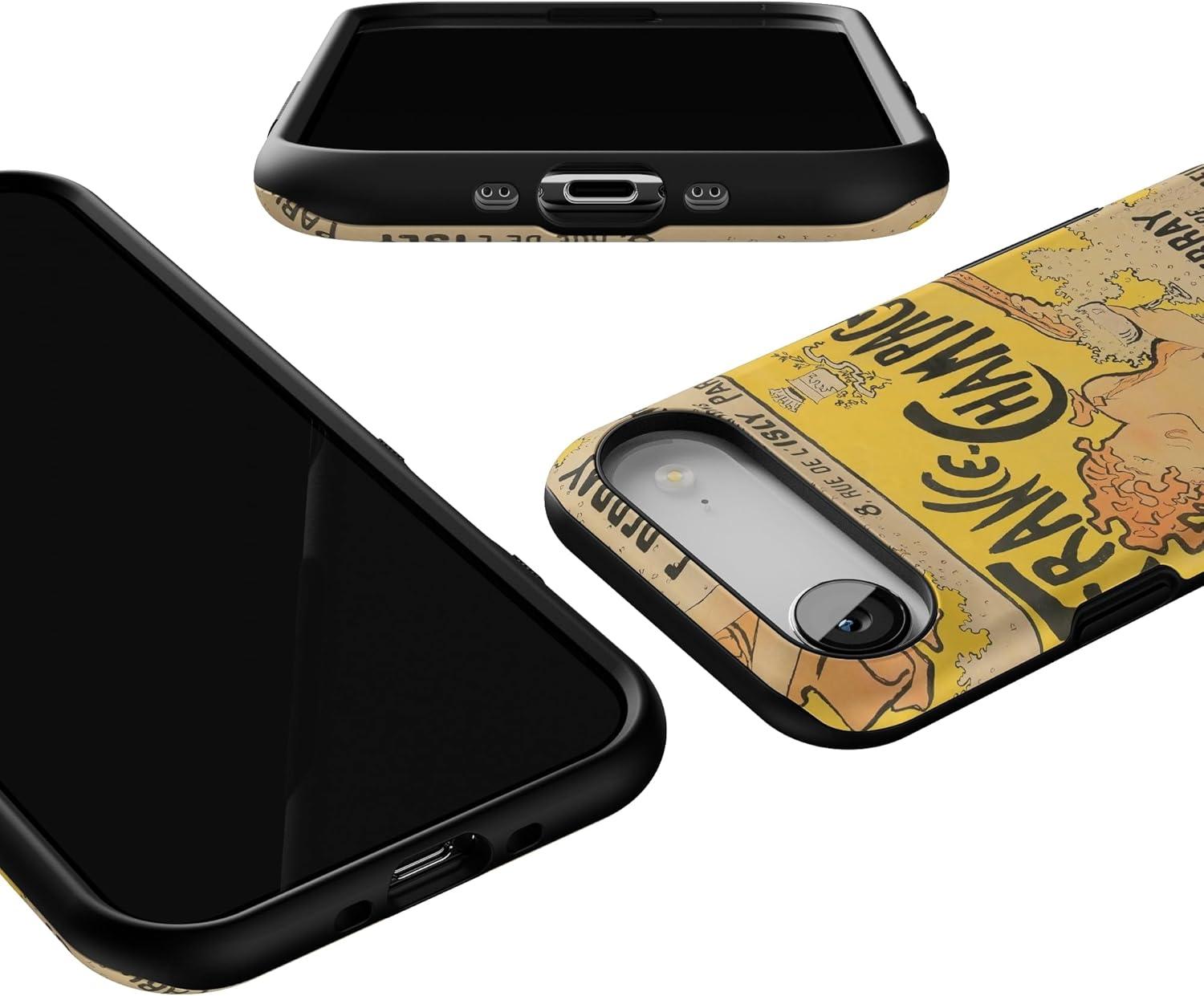 imageCasely iPhone 17 Air Case Taupe on Nude Compatible with MagSafe Bold Protective DesignVan Gogh French Bubbly