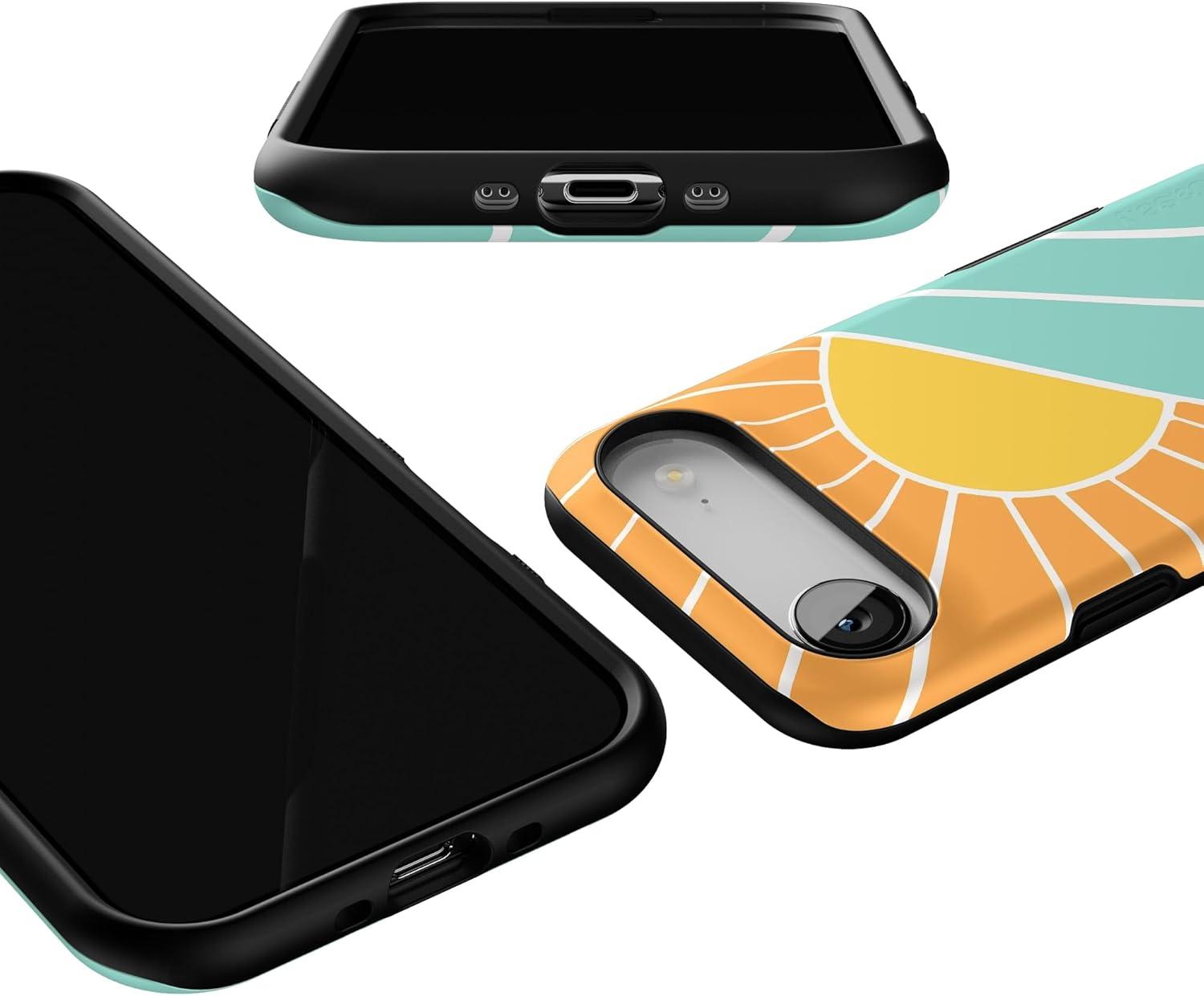 imageCasely iPhone 17 Air Case Taupe on Nude Compatible with MagSafe Bold Protective DesignWaves Rays Sunshine