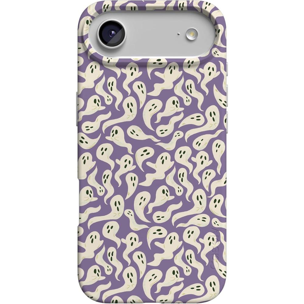 imageCasely iPhone 17 Air Case Coastal Checkers Pura Vida Compatible with MagSafe Classic Ultra Slim DesignAll Bood Up Purple Ghost