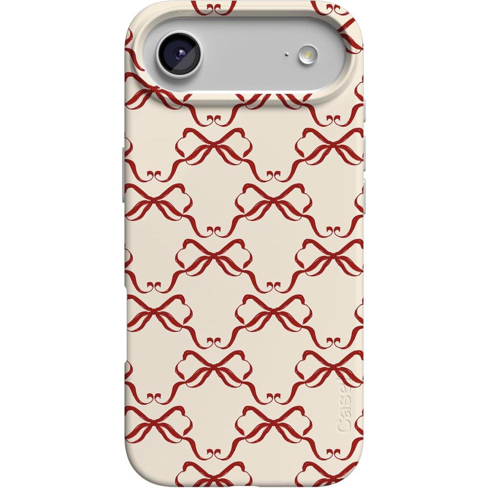 imageCasely iPhone 17 Air Case Coastal Checkers Pura Vida Compatible with MagSafe Classic Ultra Slim DesignAll Wrapped Up Vintage Bows