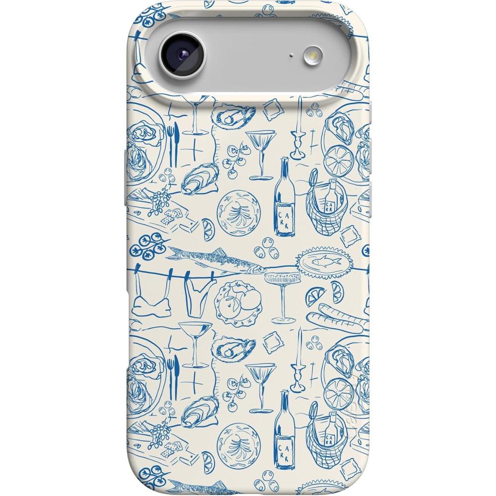 imageCasely iPhone 17 Air Case Coastal Checkers Pura Vida Compatible with MagSafe Classic Ultra Slim DesignAmalfi Aperitivo Dolce Vita