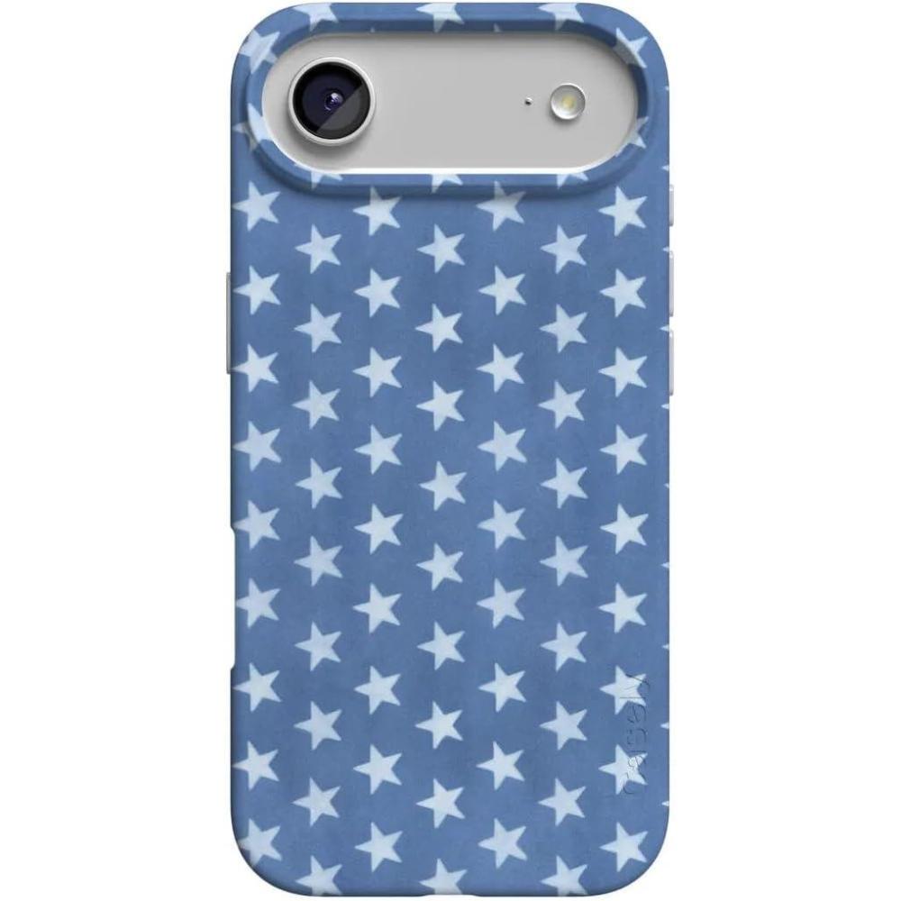 imageCasely iPhone 17 Air Case  Coastal Checkers  Pura Vida  Compatible with MagSafe  Classic Ultra Slim DesignCoastal Blues  Denim Stars