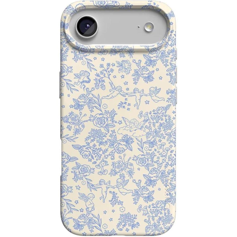 imageCasely iPhone 17 Air Case  Coastal Checkers  Pura Vida  Compatible with MagSafe  Classic Ultra Slim DesignCupids Canvas  Periwinkle Floral
