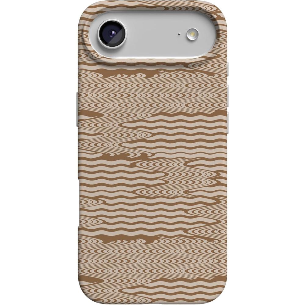 imageCasely iPhone 17 Air Case  Coastal Checkers  Pura Vida  Compatible with MagSafe  Classic Ultra Slim DesignMocha Ripple  Brown Waves