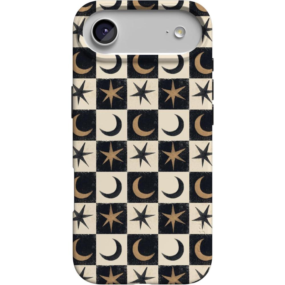 imageCasely iPhone 17 Air Case  Coastal Checkers  Pura Vida  Compatible with MagSafe  Classic Ultra Slim DesignMystic Moonstar  Black Celestial