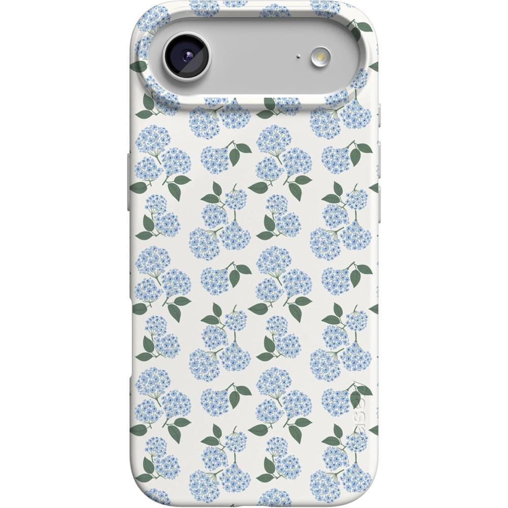 imageCasely iPhone 17 Air Case  Coastal Checkers  Pura Vida  Compatible with MagSafe  Classic Ultra Slim DesignNantucket Cottage  Blue Hydrangea