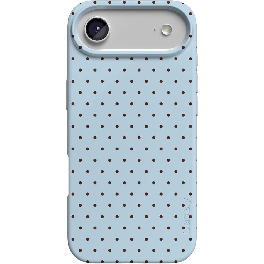imageCasely iPhone 17 Air Case  Coastal Checkers  Pura Vida  Compatible with MagSafe  Classic Ultra Slim DesignOn the Dot  Blue Polka Dot