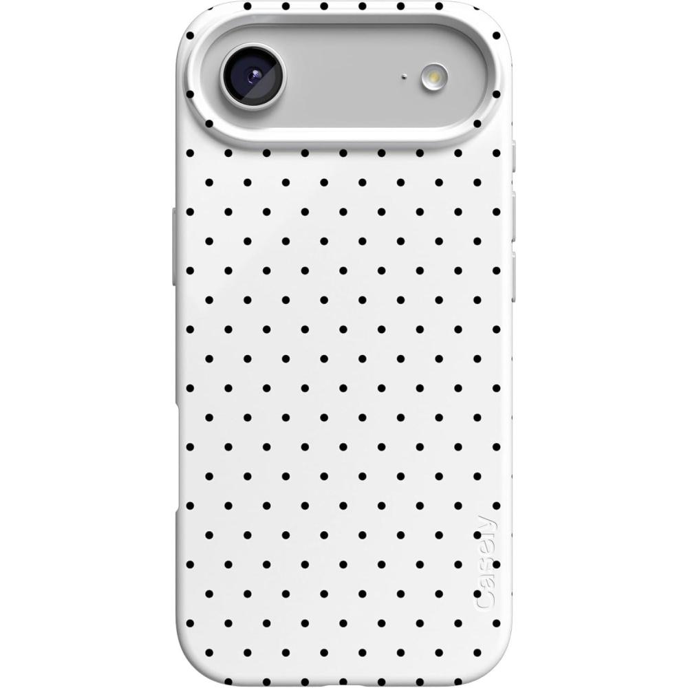 imageCasely iPhone 17 Air Case  Coastal Checkers  Pura Vida  Compatible with MagSafe  Classic Ultra Slim DesignOn the Dot  White Polka Dot