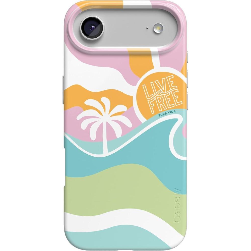 imageCasely iPhone 17 Air Case  Coastal Checkers  Pura Vida  Compatible with MagSafe  Classic Ultra Slim DesignPura Vida  Tropical Dreams
