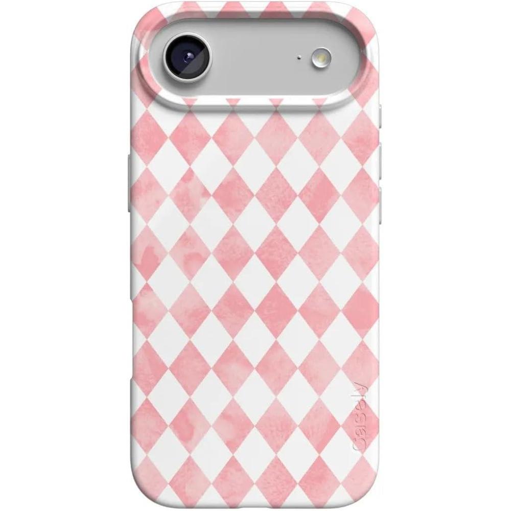 imageCasely iPhone 17 Air Case  Coastal Checkers  Pura Vida  Compatible with MagSafe  Classic Ultra Slim DesignQueen of Diamonds  Pink Watercolor