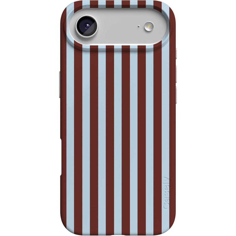 imageCasely iPhone 17 Air Case  Coastal Checkers  Pura Vida  Compatible with MagSafe  Classic Ultra Slim DesignSunday in Brooklyn  Chocolate Stripes