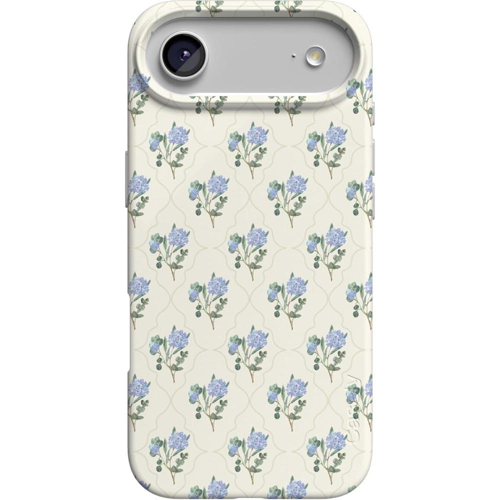 imageCasely iPhone 17 Air Case  Coastal Checkers  Pura Vida  Compatible with MagSafe  Classic Ultra Slim DesignVintage Garden  Blue Hydrangea