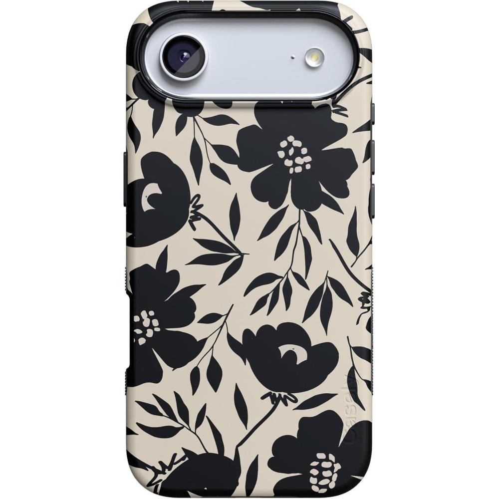 imageCasely iPhone 17 Air Case  Taupe on Nude  Compatible with MagSafe  Bold Protective DesignDark Fantasy  Contrast Floral