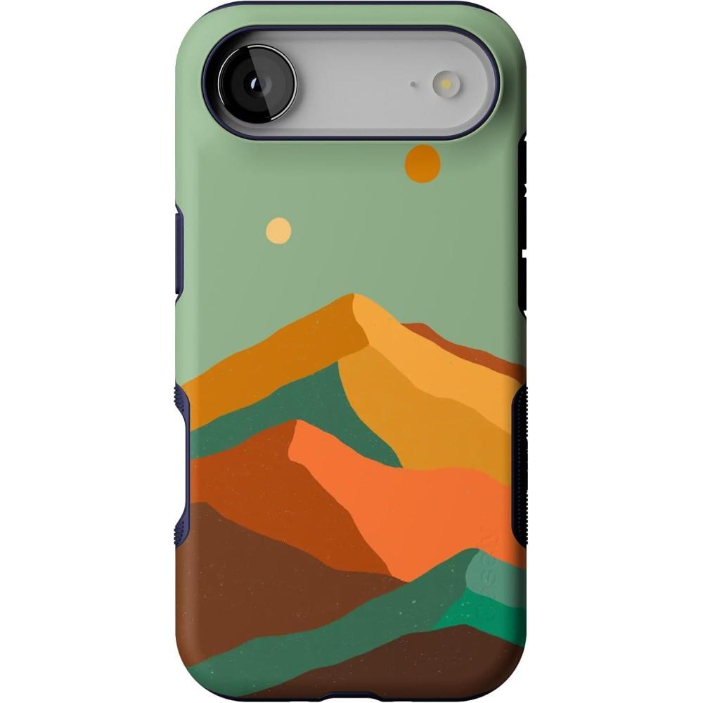 imageCasely iPhone 17 Air Case  Taupe on Nude  Compatible with MagSafe  Bold Protective DesignEndless Peaks  Colorblock Mountain