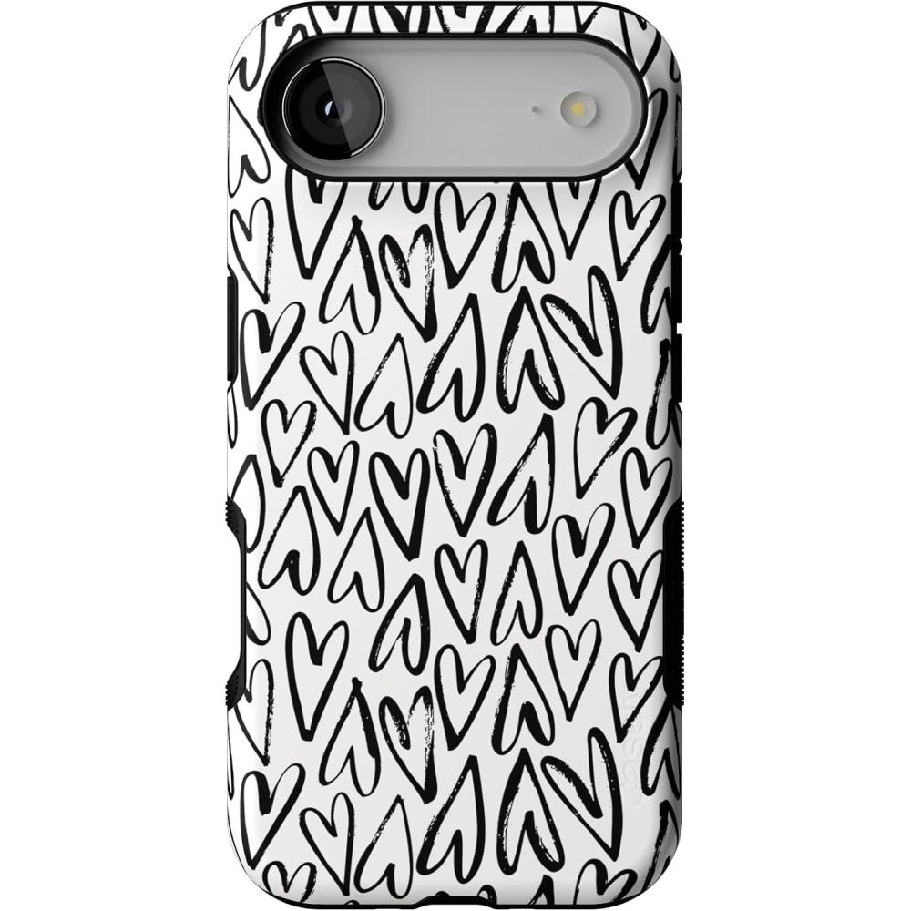 imageCasely iPhone 17 Air Case  Taupe on Nude  Compatible with MagSafe  Bold Protective DesignHeart Throb  Endless Hearts