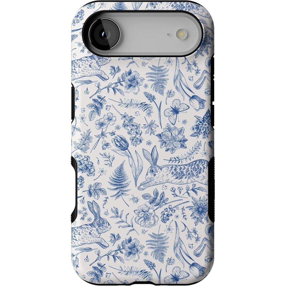 imageCasely iPhone 17 Air Case  Taupe on Nude  Compatible with MagSafe  Bold Protective DesignHop  Bloom  Bunny Toile