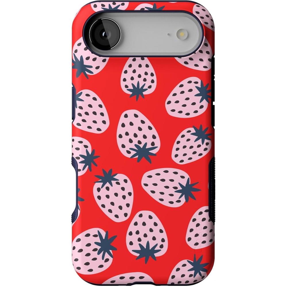 imageCasely iPhone 17 Air Case  Taupe on Nude  Compatible with MagSafe  Bold Protective DesignId Pick You  Red Strawberry