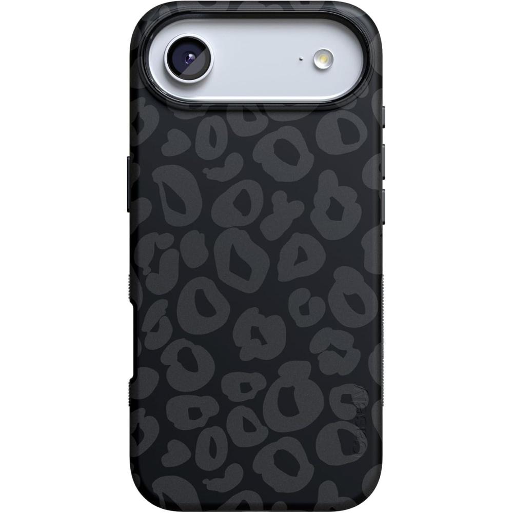 imageCasely iPhone 17 Air Case Taupe on Nude Compatible with MagSafe Bold Protective DesignInto the Wild Black Leopard