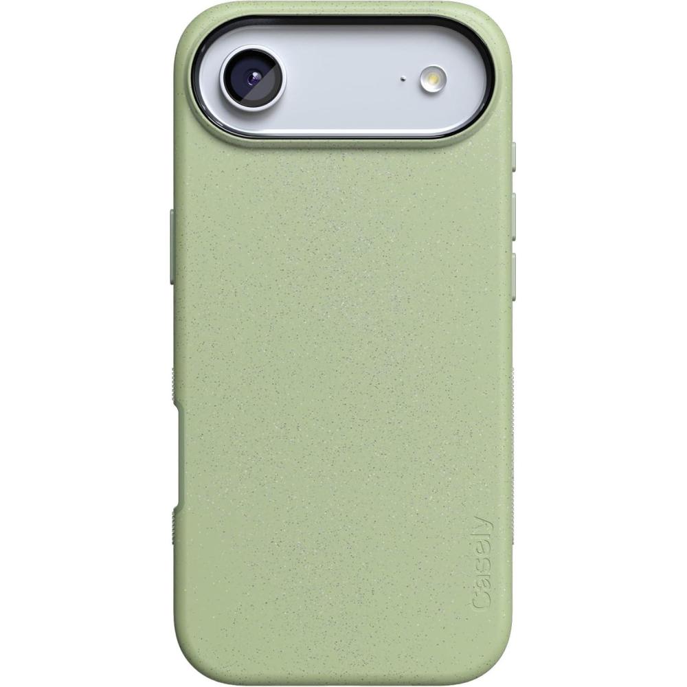 imageCasely iPhone 17 Air Case  Taupe on Nude  Compatible with MagSafe  Bold Protective DesignKiwi Kiss  Matcha Green Shimmer