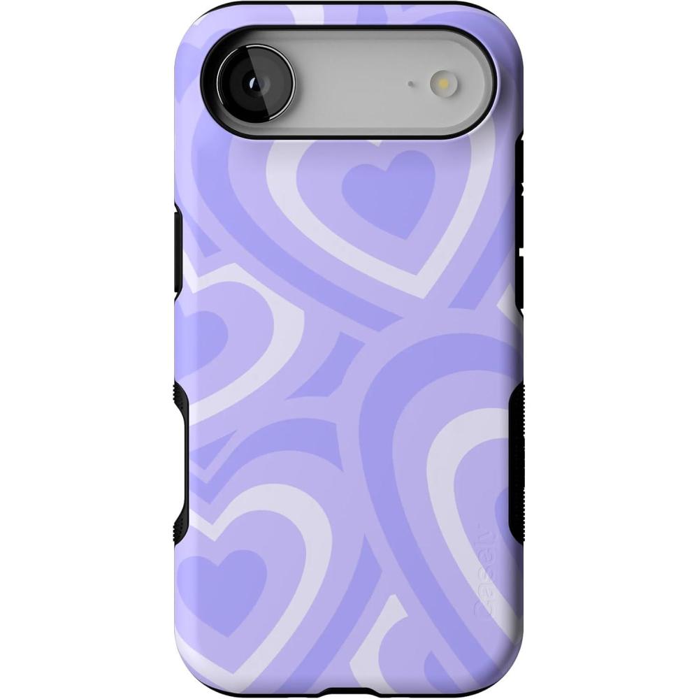 imageCasely iPhone 17 Air Case  Taupe on Nude  Compatible with MagSafe  Bold Protective DesignLove Song  Lavender Heart