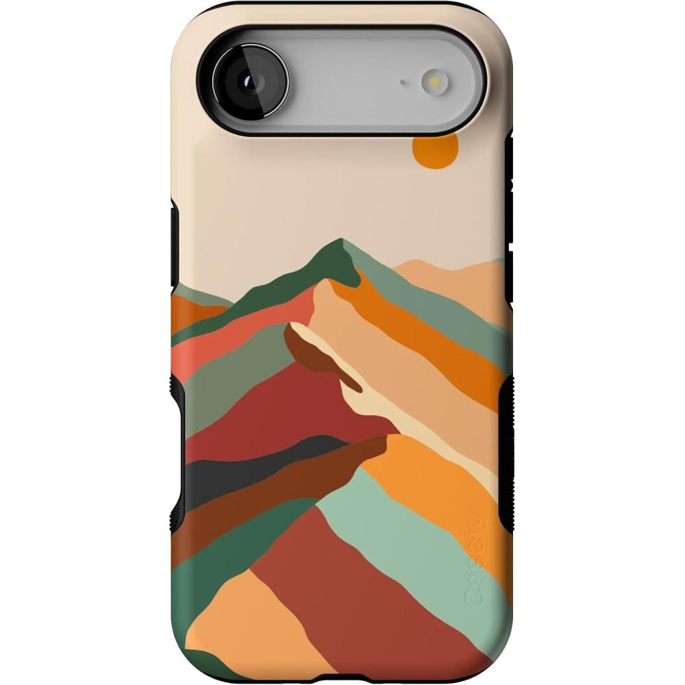 imageCasely iPhone 17 Air Case  Taupe on Nude  Compatible with MagSafe  Bold Protective DesignMagic Mountain  Colorblock