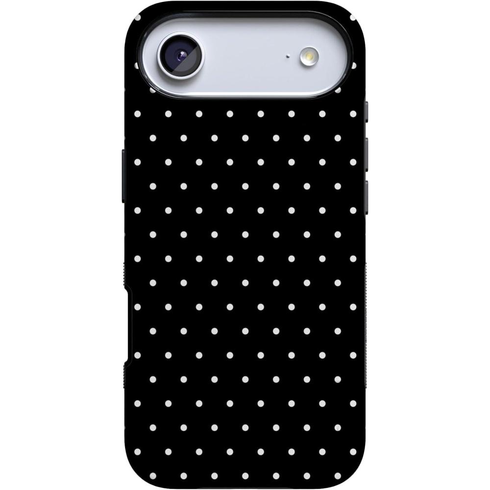 imageCasely iPhone 17 Air Case  Taupe on Nude  Compatible with MagSafe  Bold Protective DesignOn the Dot  Black Polka Dot