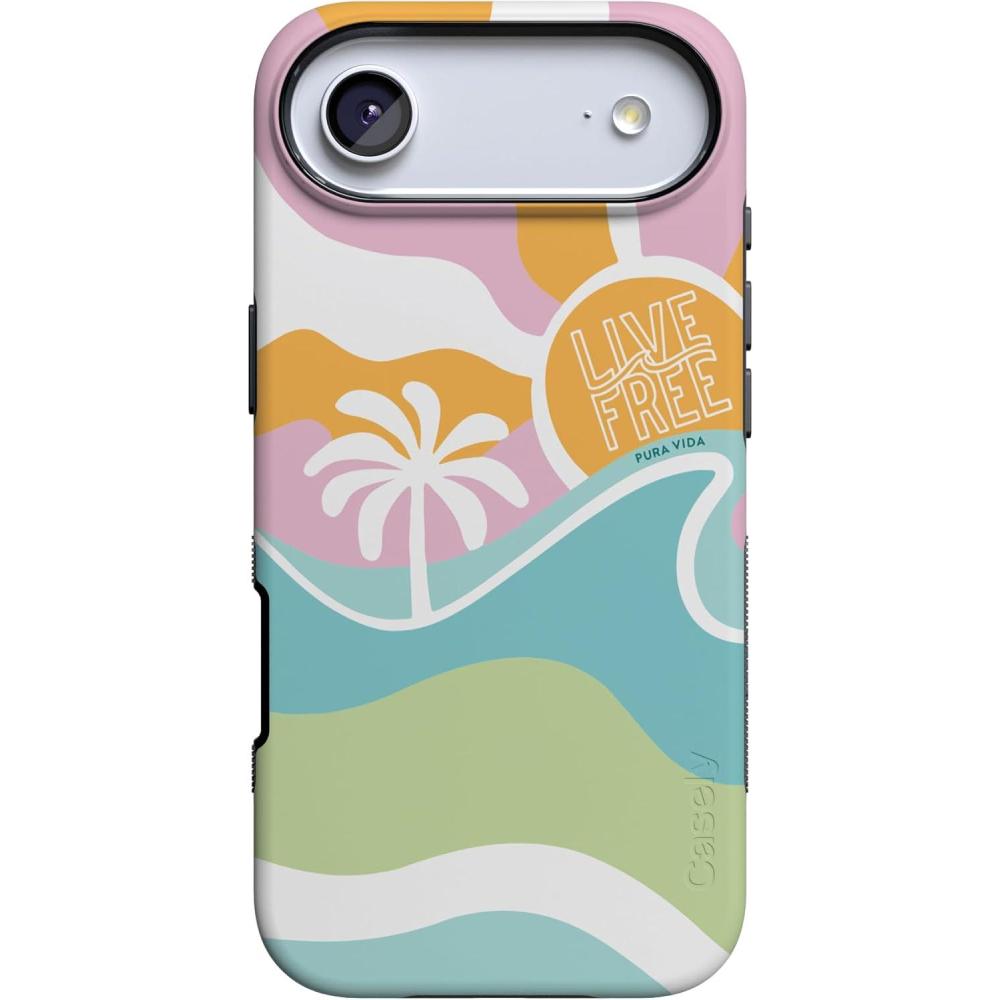 imageCasely iPhone 17 Air Case  Taupe on Nude  Compatible with MagSafe  Bold Protective DesignPura Vida  Tropical Dreams