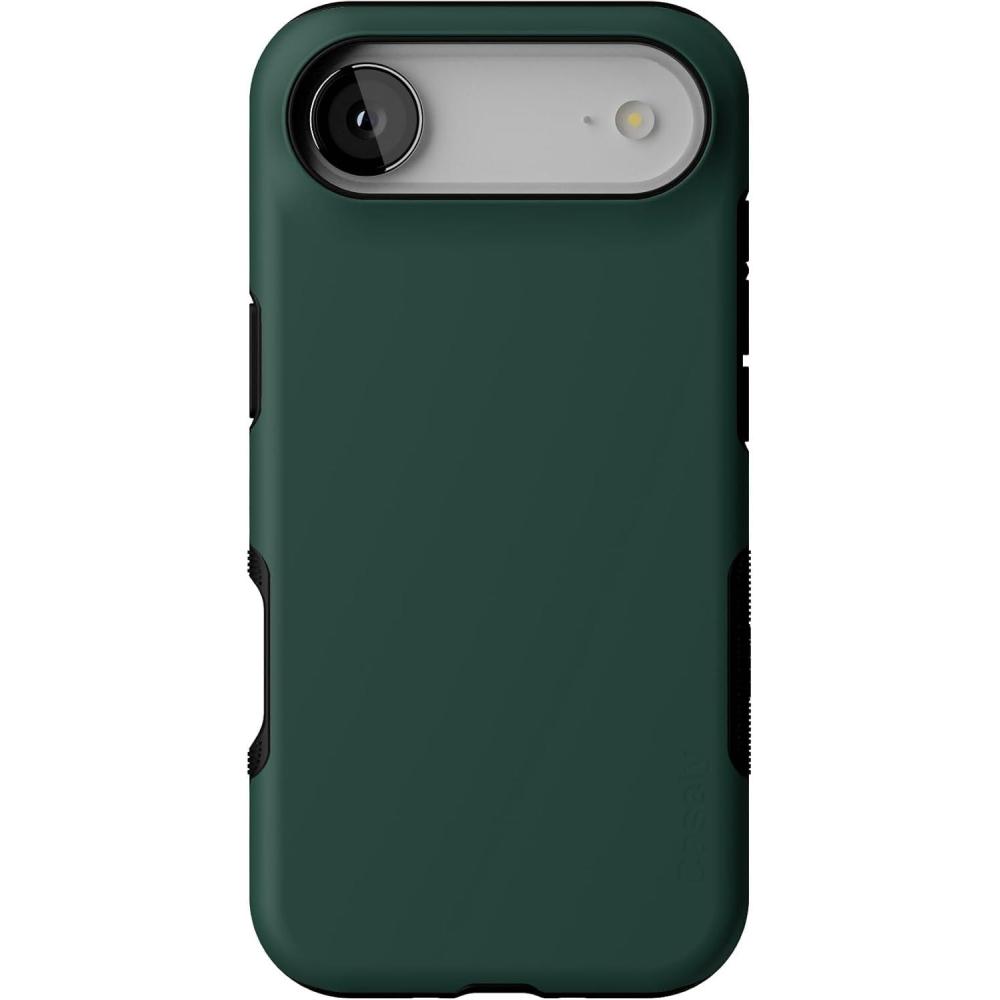 imageCasely iPhone 17 Air Case  Taupe on Nude  Compatible with MagSafe  Bold Protective DesignThe Boyfriend Collection  Forest Green
