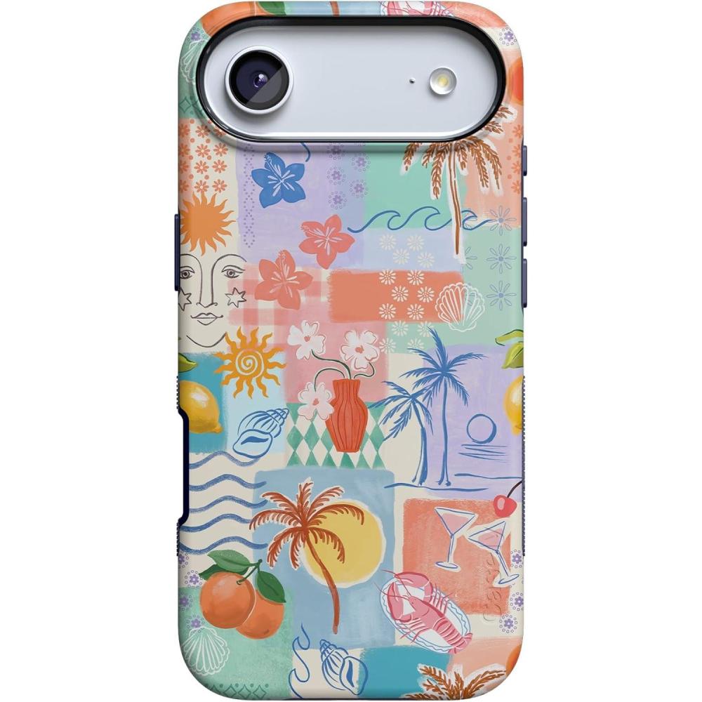 imageCasely iPhone 17 Air Case  Taupe on Nude  Compatible with MagSafe  Bold Protective DesignTropical Heat  Beachy Collage