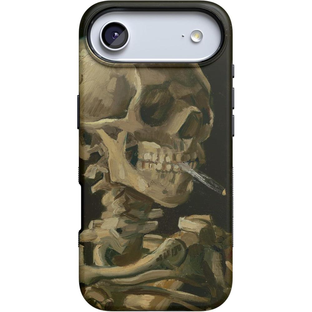 imageCasely iPhone 17 Air Case  Taupe on Nude  Compatible with MagSafe  Bold Protective DesignVan Gogh  Head of a Skeleton with a Burning Cig